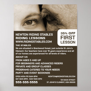 Poster Mulher e Cavalo, Instrutor de pilotagem, Academia