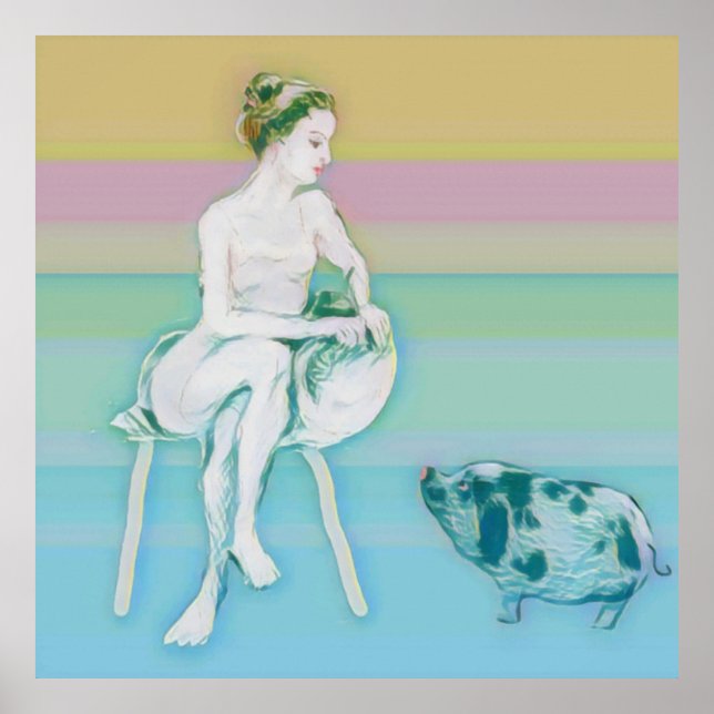 Poster Mulher e Porco (Frente)