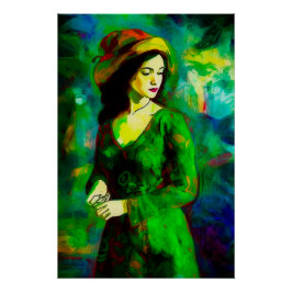 Pôster Mulher em Chapéu