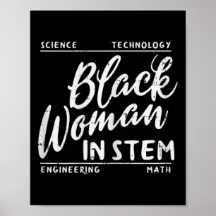 Poster Mulher Em Ciência Do Tronco Matemática Menina Afri