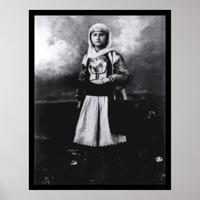 Pôster Mulher em Figurino Grego Antigo 1920 (Frente)