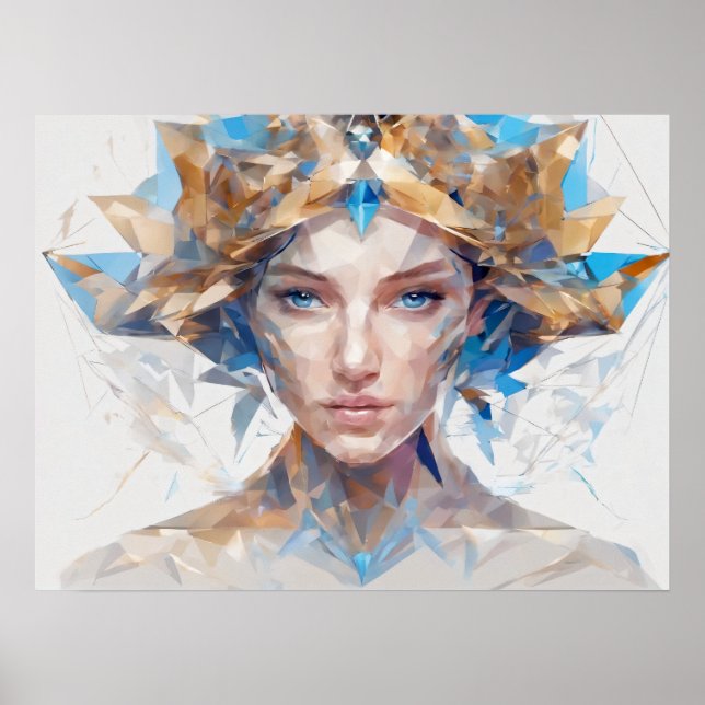 Poster Mulher em trajes tradicionais (Frente)