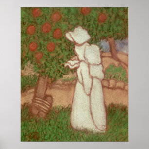 Pôster Mulher em um vestido branco, 1896