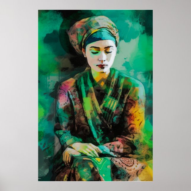 Poster Mulher em Verde (Frente)