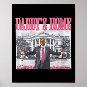 Poster Mulher Engraçada Trump Rosa Daddys Casa