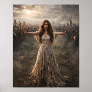 Poster Mulher Entre o Cartaz da Frente de Guerra