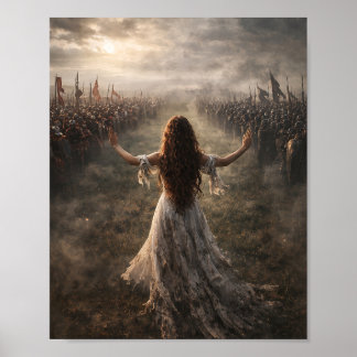 Poster Mulher Entre o Cartaz de Guerra de Volta