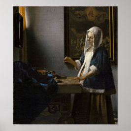 Pôster Mulher Equilibra Johannes Vermeer
