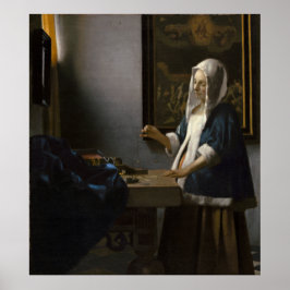 Pôster Mulher Equilibra Johannes Vermeer
