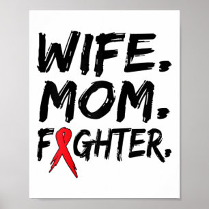 Poster Mulher Esposa Mãe Combatendo Doença Cardíaca Sensi