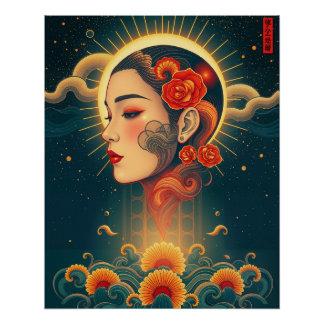 Pôster Mulher Fabulosa do Cartaz Brilhante da Época