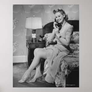 Pôster Mulher falando ao telefone