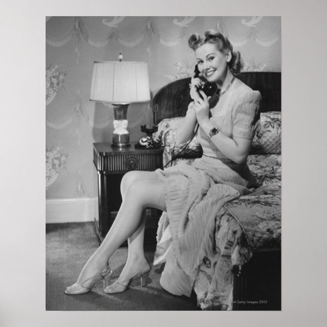 Pôster Mulher falando ao telefone (Frente)