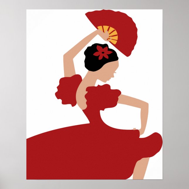 Poster Mulher Flamenco Dancer (Frente)