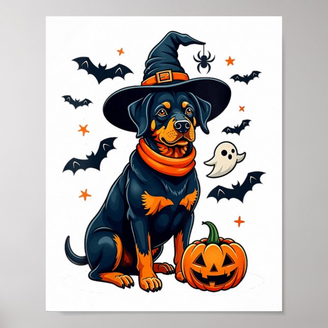 Poster Mulher Fofa Fofo Rottweiler Cão V-pescoço _1 (Frente)