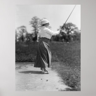 Pôster Mulher Golfing Fashion, 1910