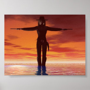 Pôster Mulher Gunslinger