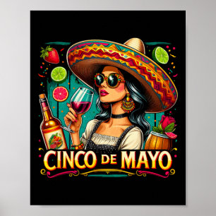 Poster Mulher Imigrante Mexicana Cinco De Mayo Engraçado