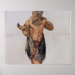 Poster Mulher indiana e bebê de Pomeiooc