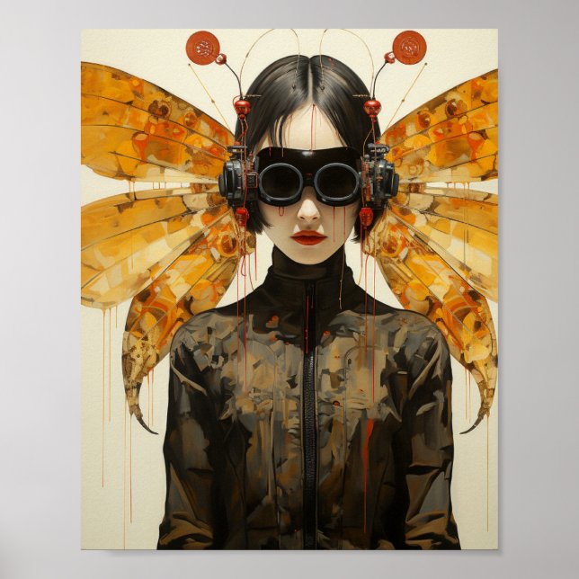 Poster Mulher Inseta Scifi (Frente)