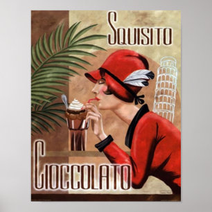Pôster Mulher italiana do chocolate de Squisito