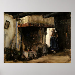 Poster Mulher junto à Lareira por Vincent van Gogh