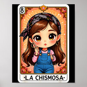 Poster Mulher la chismosa festa cartão vintage engraçado