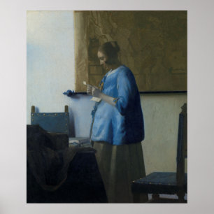 Poster Mulher lendo uma letra — Vermeer