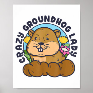 Poster Mulher Louca do Groundhog Retro Vintage Anos 60 70