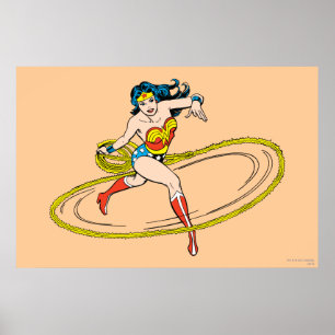 Poster Mulher Maravilha Circlando com Laço