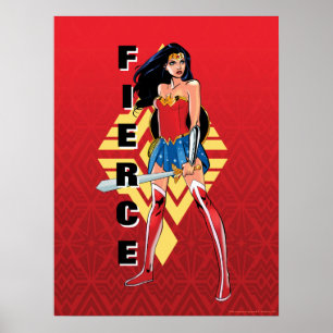 Poster Mulher Maravilha Com Espada - Ferida