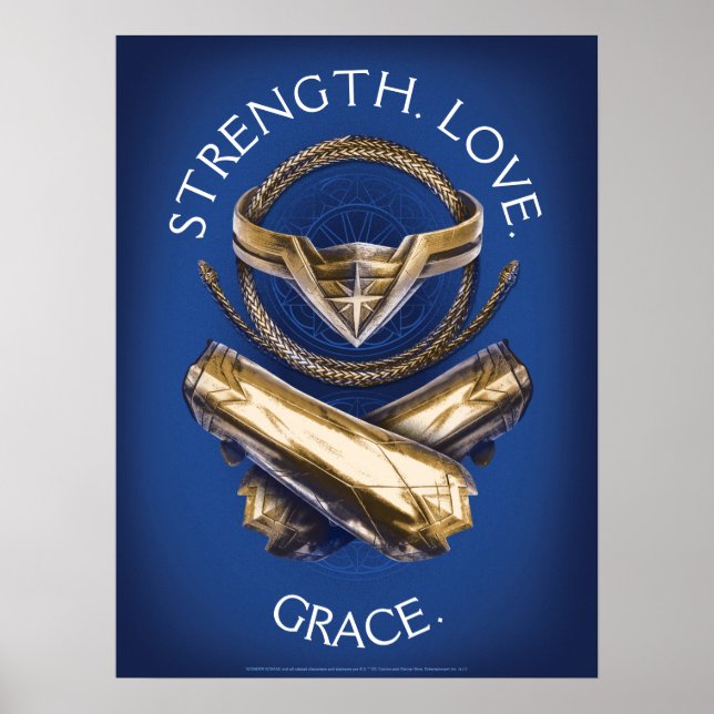 Poster Mulher Maravilha Tiara, Laço e Braceletes (Frente)