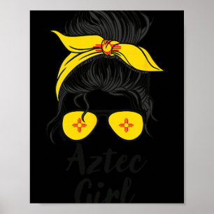 Poster Mulher Menina Azteca Novo México