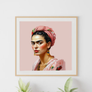 Poster Mulher mexicana lenço de cabeça