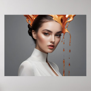 Poster Mulher moda, belas artes