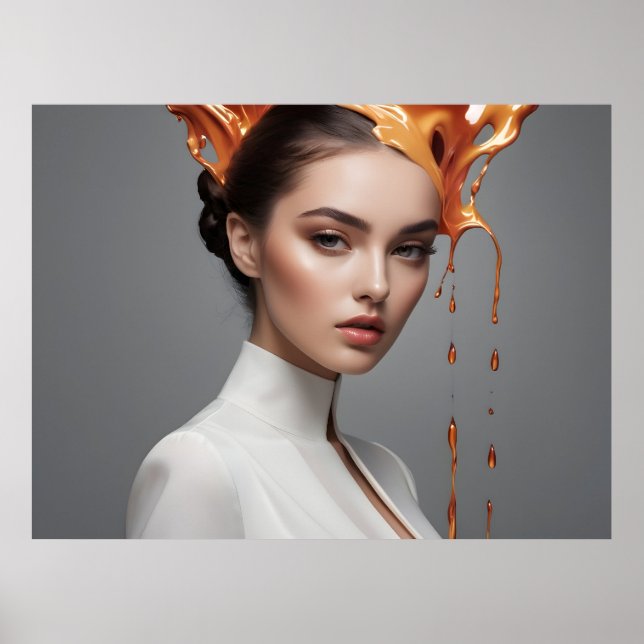 Poster Mulher moda, belas artes (Frente)