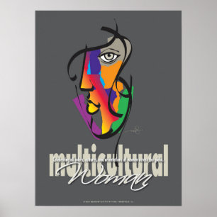 Poster Mulher multicultural