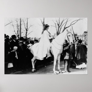Poster Mulher na Parada de Sufrágio da Mulher do Cavalo