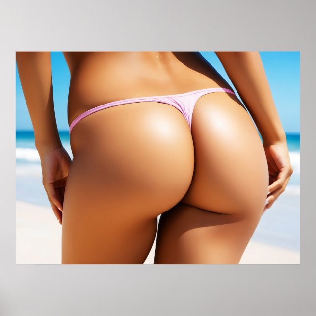 Poster Mulher na praia (Frente)