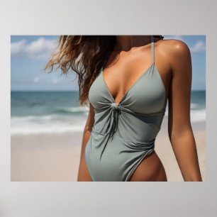 Poster Mulher na praia