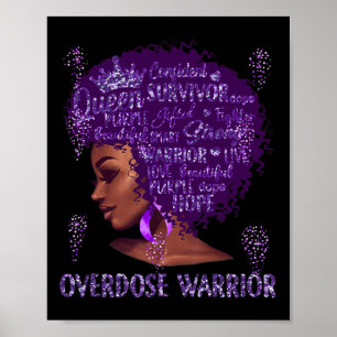 Poster Mulher Negra Afro-Africana Guerreira de Sobredosag
