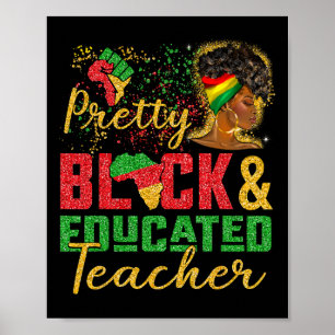 Poster Mulher Negra Afro Menina Bonito E Educada