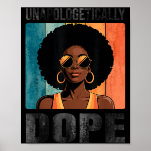 Poster Mulher Negra Afro Retro sem Desculpas