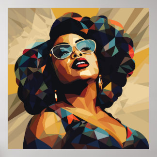 Poster Mulher Negra: Artista Cubista