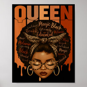 Poster Mulher Negra Educada Mês da História Negra Forte G