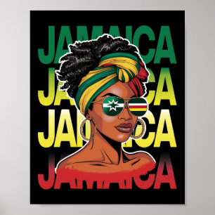 Poster Mulher Negra Jamaicana Garota Melanina Orgulho Cab