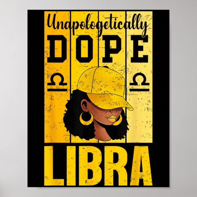 Poster Mulher Negra Libra Sem Desculpas Cap Zodíaco (Frente)