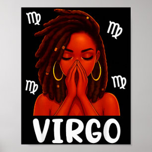 Poster Mulher Negra Virgem Locd Rezar Cristã Zodíaco Nasc