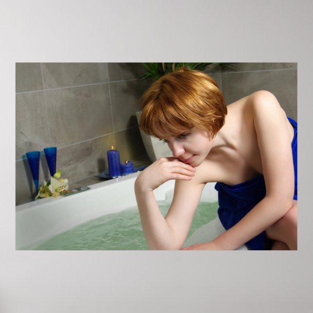 Poster Mulher no banheiro  (Frente)