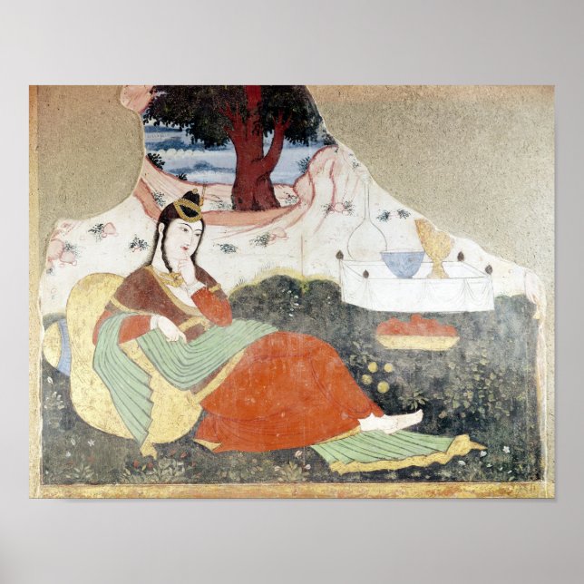 Pôster Mulher no Jardim de Shah Abbas I (Frente)